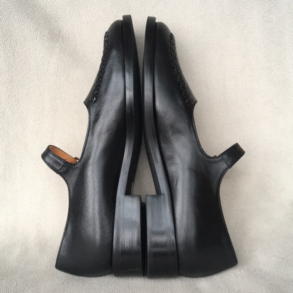 New Naguisa Berri Black Leather Mary Jane Flats 39 - Picture 9 of 11